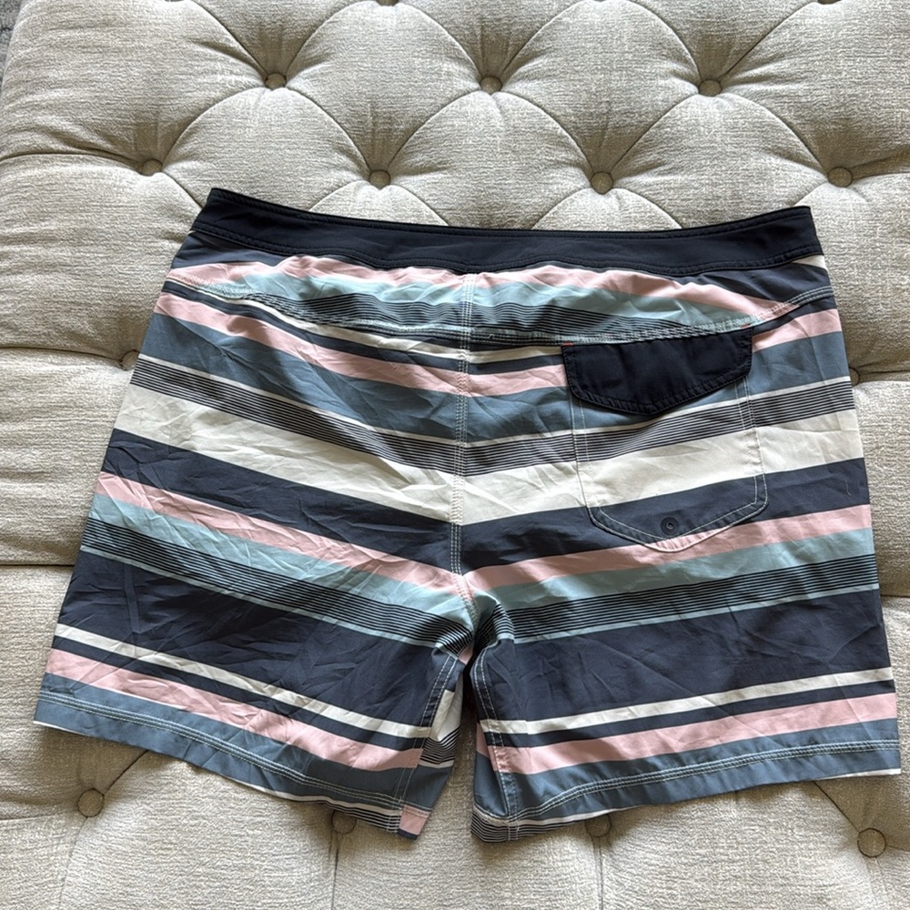 SAXX Board Shorts Men 38 Striped Drawstring Swim - Picture 3 of 3
